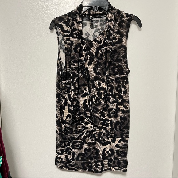 Jason Maxwell leopard Sleeveless Blouse MEDIUM - Picture 1 of 5